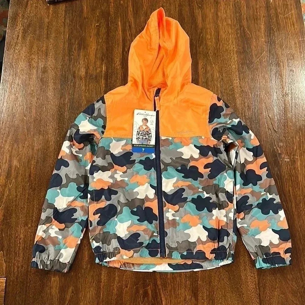 Eddie Bauer Kids boys Spring Jacket lightweight super cute new with tags size 7